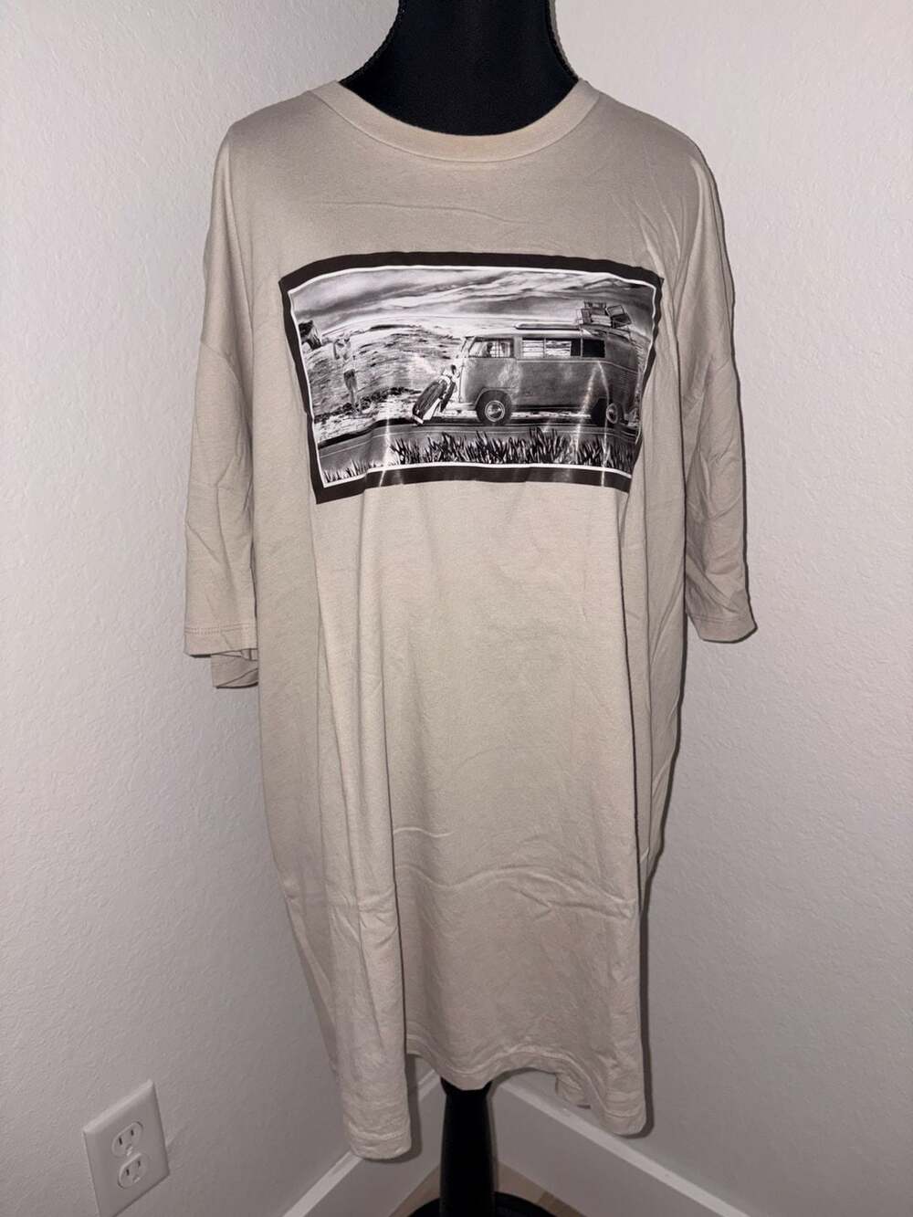 Hobrecht Golf Art Van Graphic Print Oversized T-Shirt Dress Size 2XL